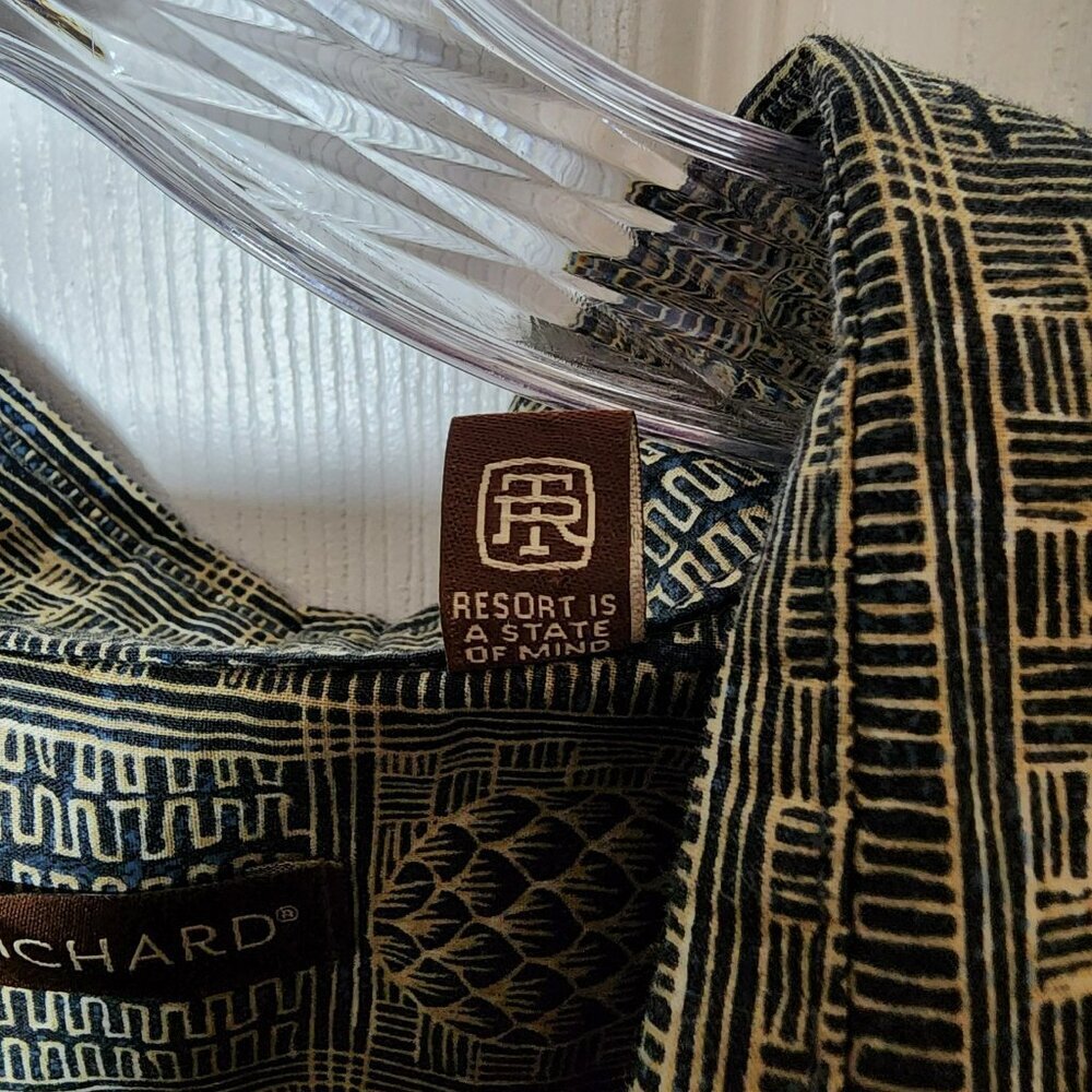 Tori Richard Hawaiian Shirt Mens L Pineapple Cotton Coastal Resortwear Vacation - Picture 6 of 9